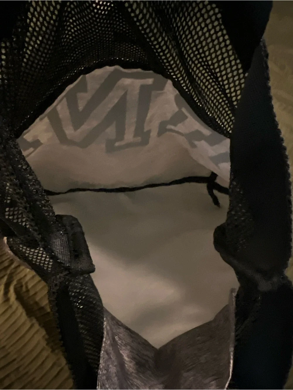 PINK Victoria's Secret Heather Gray & Black Mesh Logo Tote